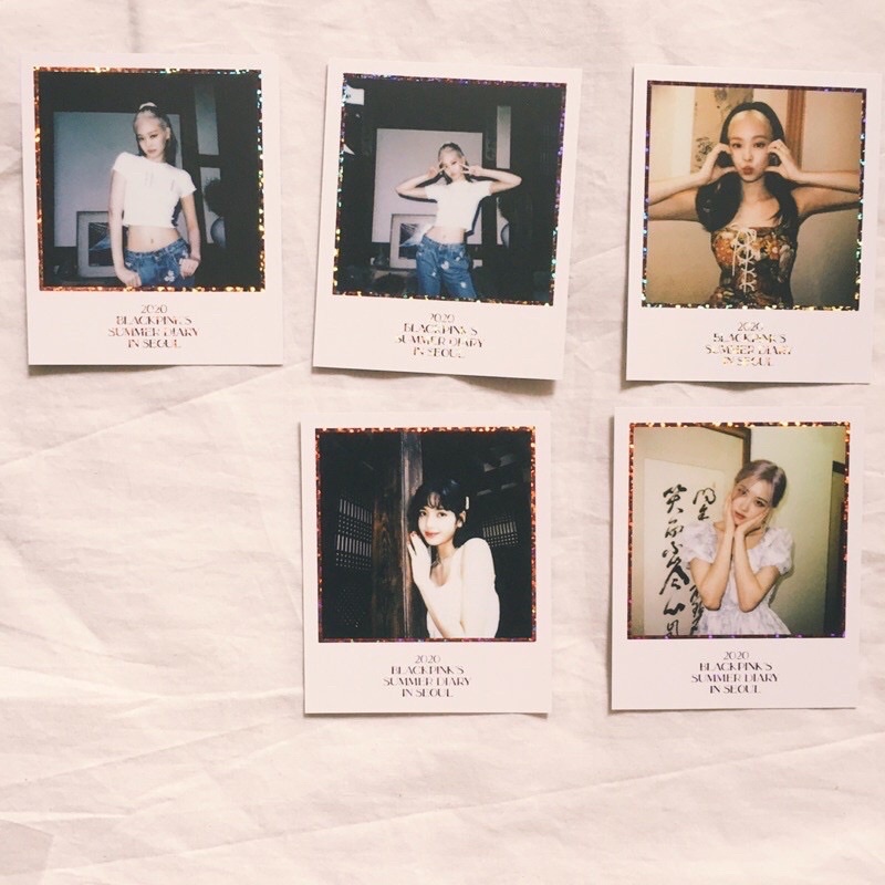 POLAROID BLACKPINK SUMMER DIARY 2020 IN SEOUL DVD JENNIE LISA ROSE JISOO PC POLAROID UNSEALED SHARIN