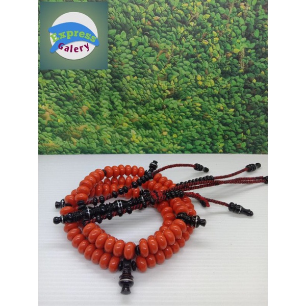 tasbih tijani batu Marjan orange RE 35
