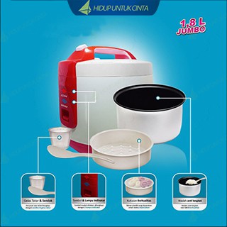 Rice Cooker 1 8L Kapasitas 1L Alat Memasak Nasi  Dan 