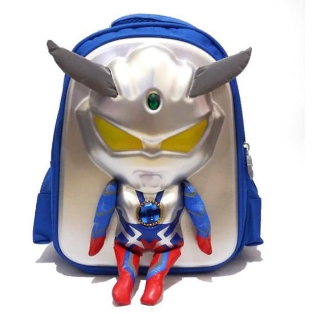 Tas Anak Sekolah  Lucu Karakter E1M9 RANSEL TK ULTRAMAN Robot Kaki Karakter Laki Laki Biru [PRG.13Jl