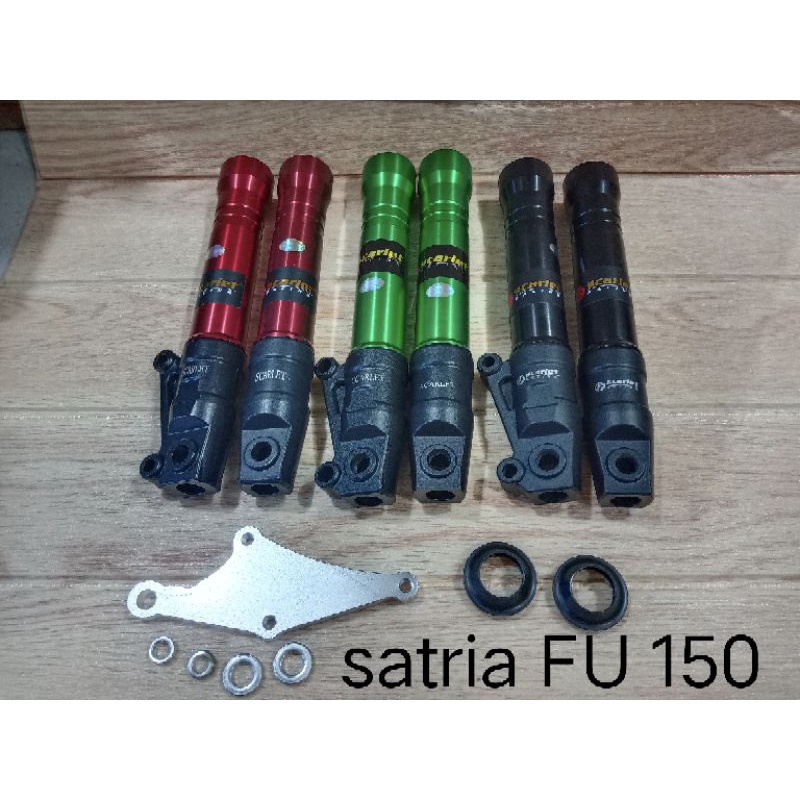 Scarlet - bottom/shock tabung depan variasi khusus satria FU 150 kaki hitam