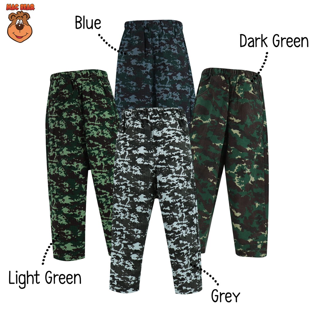 MacBear Celana  Panjang Anak  Laki  laki  Army Motif Kotak 6 