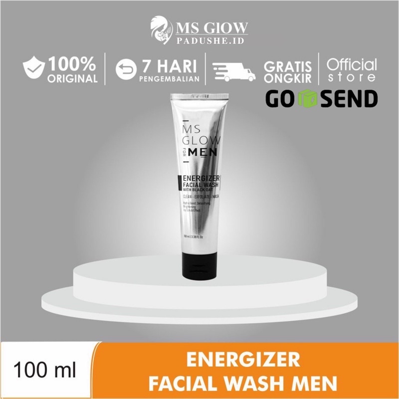 Energizer Facial Wash MS GLOW FOR MEN | Sabun Wajah Pria MS GLOW FOR MEN |  Sabun Cuci Wajah MS GLOW