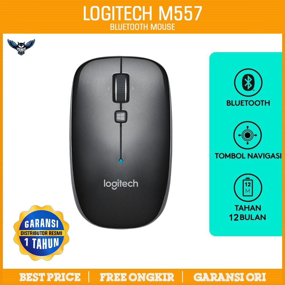 Mouse Bluetooth Logitech M557 - Garansi Resmi 1 Tahun