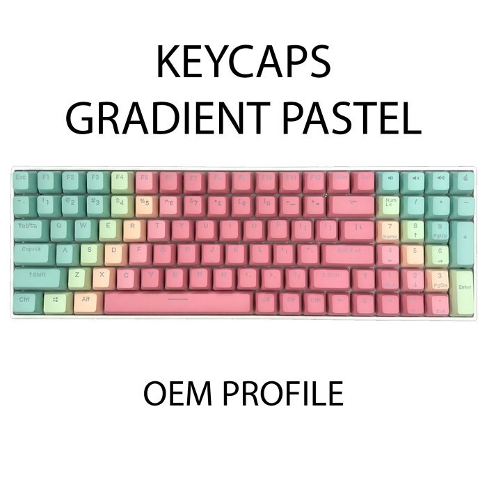 ALCHA KEYCAPS GRADIENT PASTEL PBT DOUBLE SHOT MECHANICAL KEYBOARD