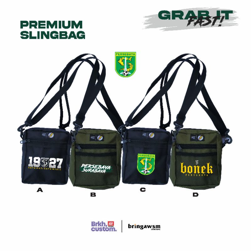 TAS SELEMPANG PERSEBAYA | TAS BONEK | TAS PERSEBAYA | KAOS PERSEBAYA | TAS BOLA | KAOS SUPORTER BRKHCUSTOM