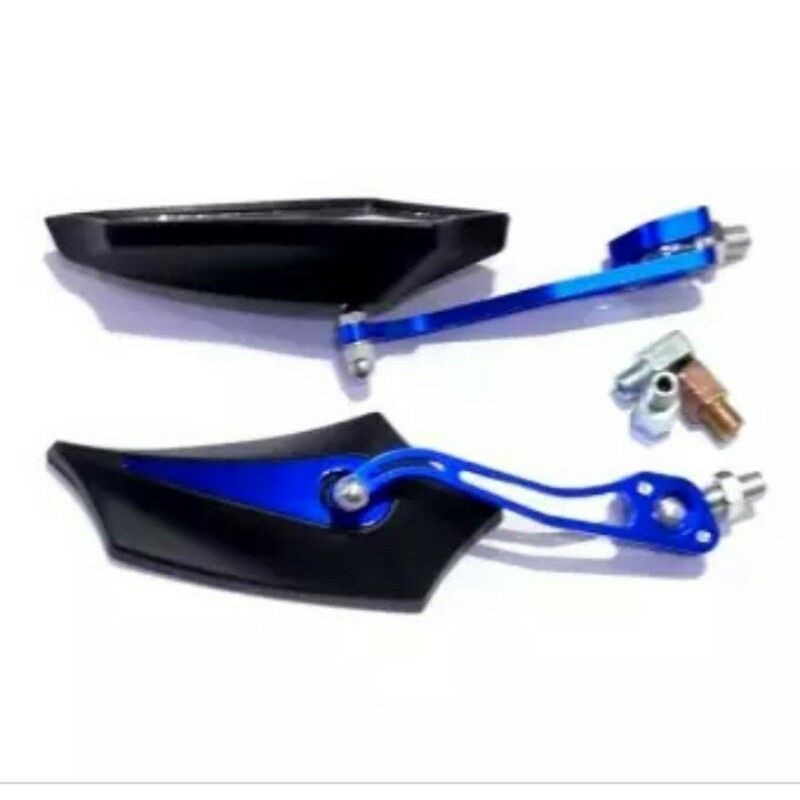 Spion Motor Variasi Spion Koso Model Batman Tangkai Cnc Universal Semua Motor-Biru