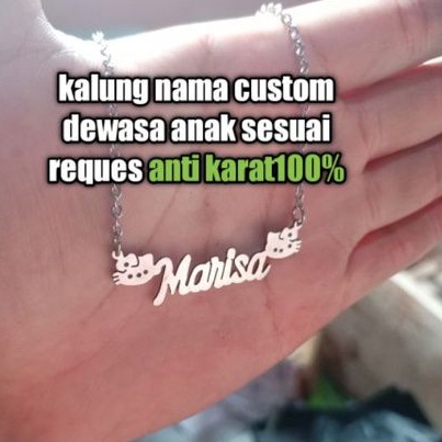 Kalung anak perempuan custom nama titanium anti karat anak