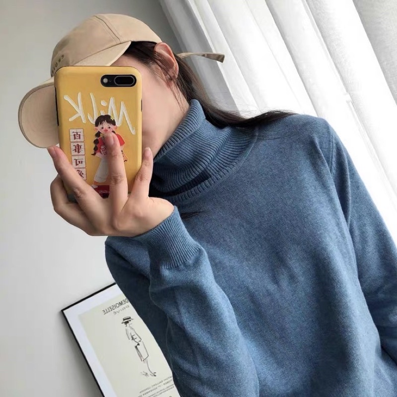 Mauren Turtleneck Sweater / Baju Atasan Rajut Wanita Import