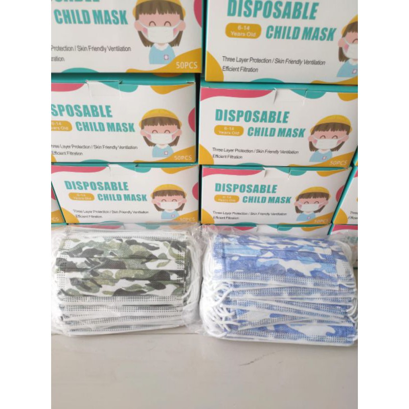 masker anak karakter masker earloop anak 1box isi 50pc