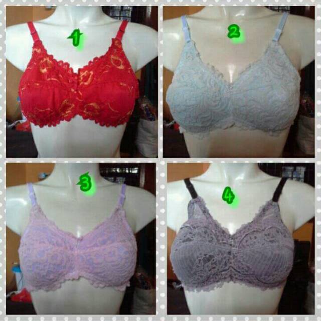 Bra Brukat tanpa busa dan kawat
