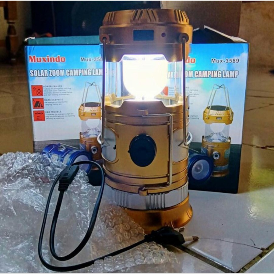 Lampu Solar Emergency Camping Lentera Tarik muxindo