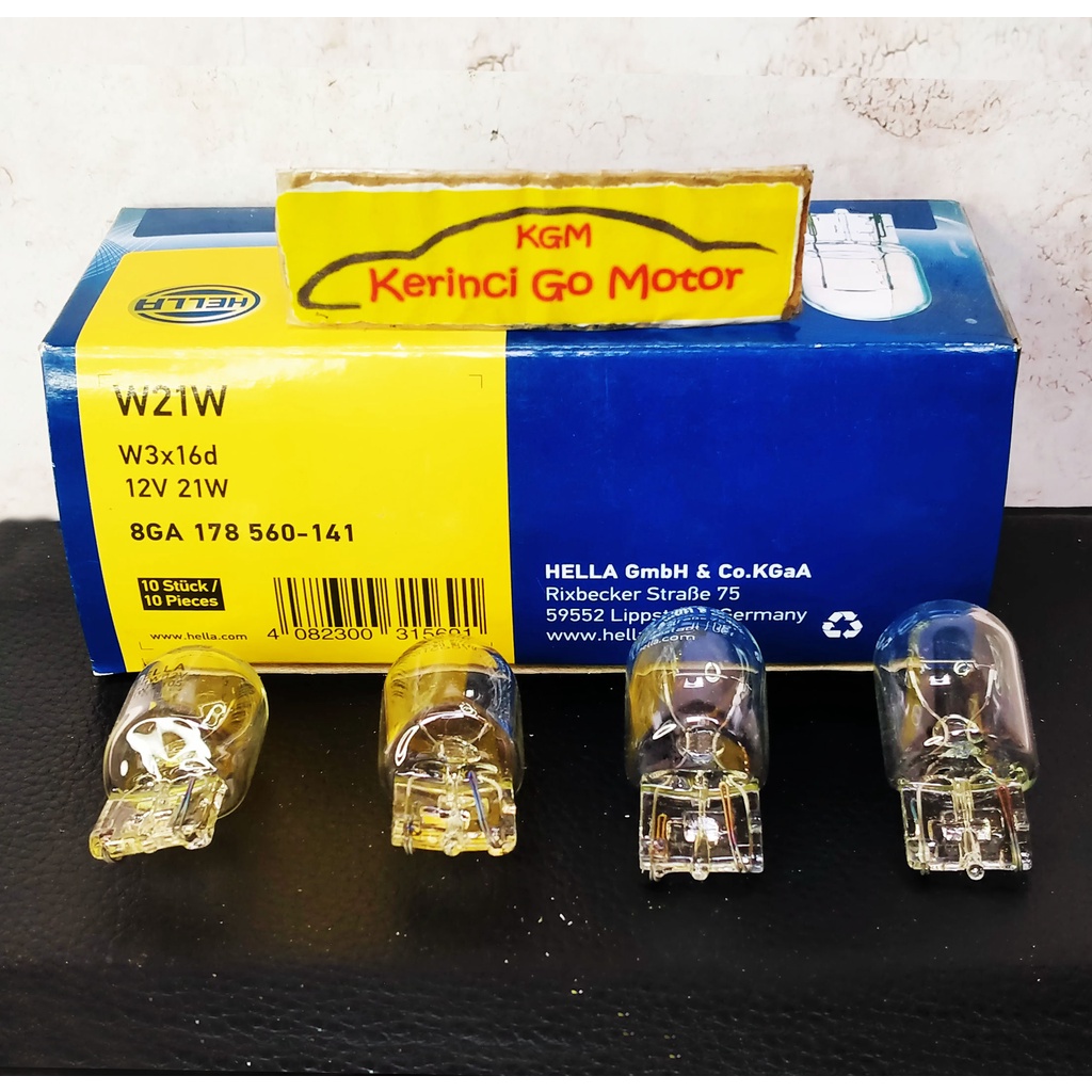 HELLA BOHLAM LAMPU SEN W21W 12V T20 KAKI 1 8GA 178 560 141