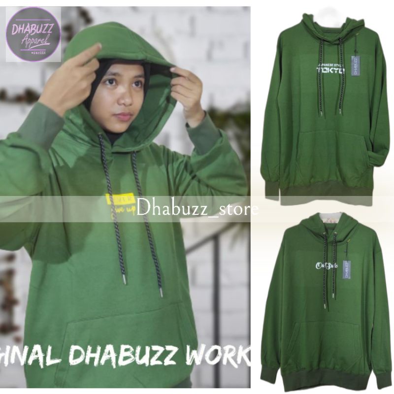 Dhabuzz sweater hoodie oversize green edition never giveup savage