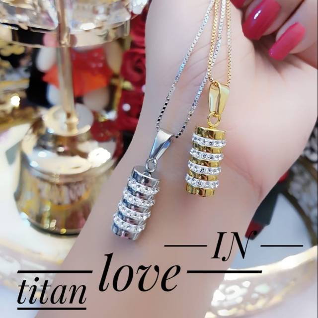 Titanium Kalung awet lapis emas 24k 2013