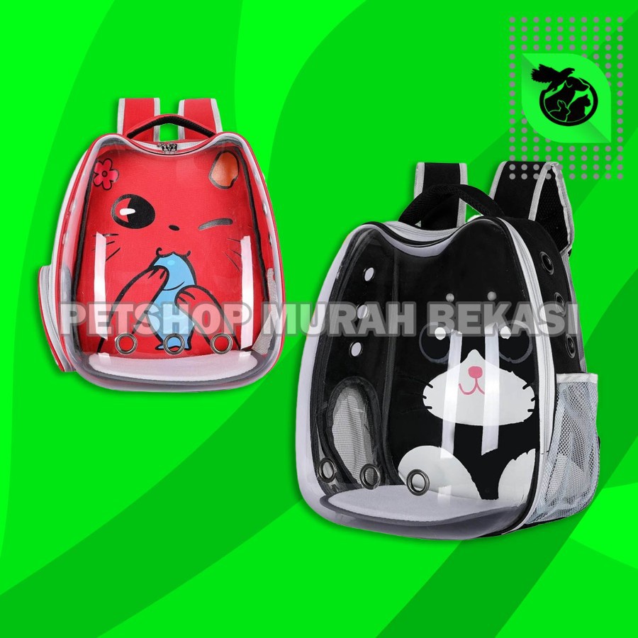 Tas Astronot Anjing Kucing Motif Bergambar Ransel Cargo Anjing Kucing