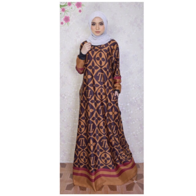 Gamis Maxi SCUBA LV muslimah dress daily wear kuliah office