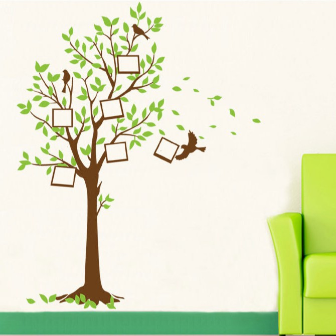 RELIZA WALLSTICKER POHON BINGKAI FOTO TREE FRAME STIKER DINDING JM7124