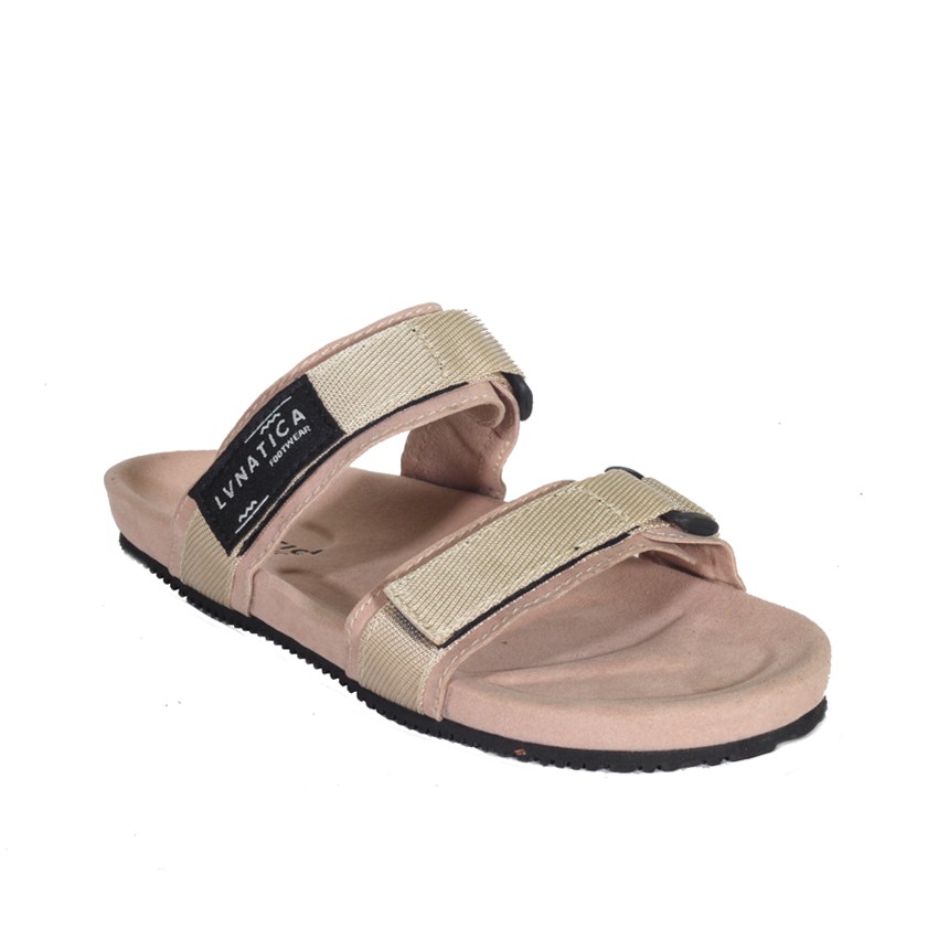 Cyndira Cream | 36-41 | Sendal Ori Tali Kulit Simpel Kayu Wanita/Women Sandal Footwear | FORIND x Lvnatica