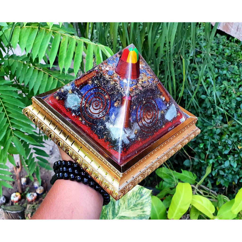 RARE ORGONITE PIRAMIDA TRIPLE POWER ( ZERO POINT PYRAMID – KILLER )