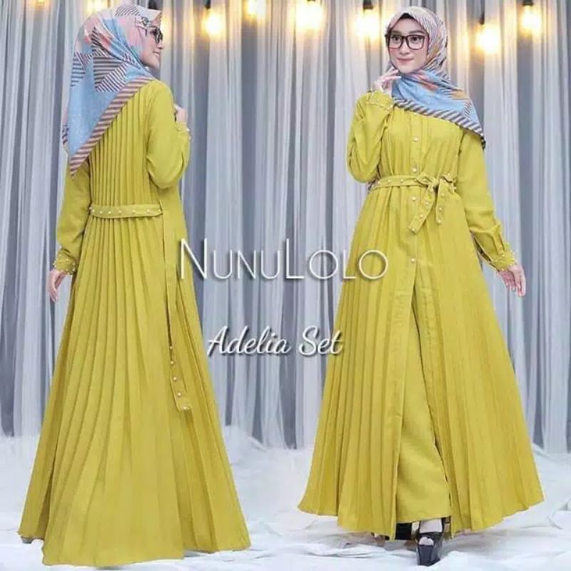 adelia set // setelan celana setcel adelia obral // nunulolo adelia set plisket