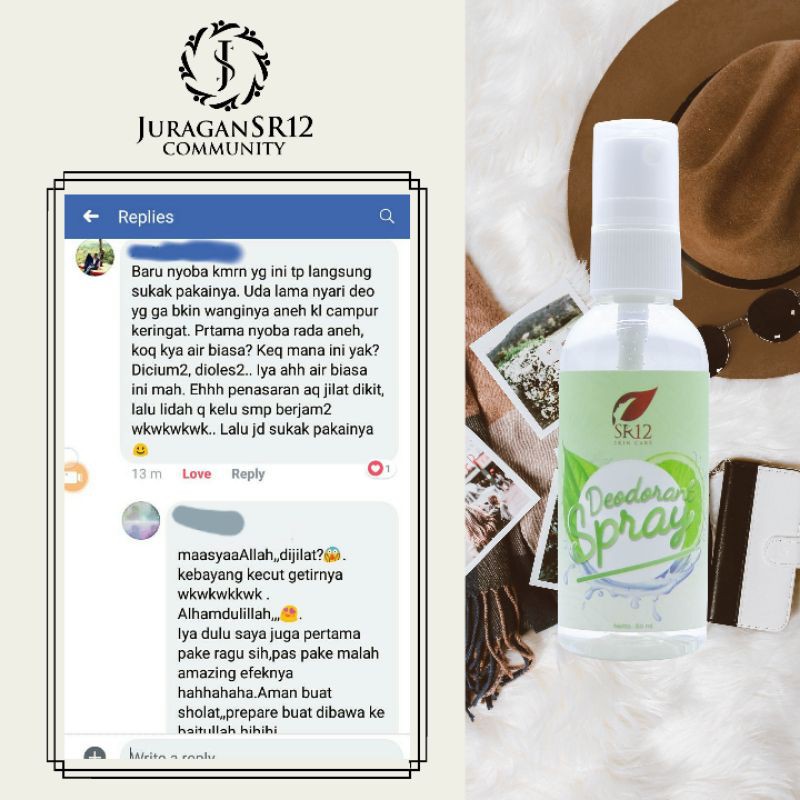 Deodoran SR12 Deodorant Spray Penghilang Bau Ketiak Pemutih Ketiak dan Selangkangan Ampuh Penghilang Bau Badan Deodorant BPOM