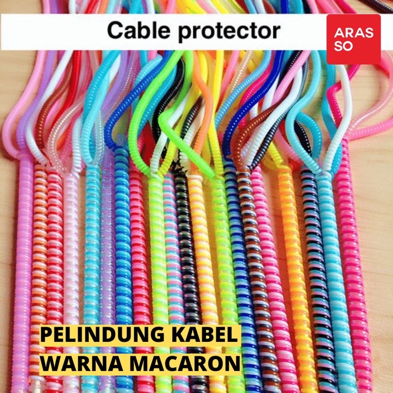 PELINDUNG KABEL SPIRAL/ PELILIT/ PROTECTOR KABEL CHARGER/HEADSET/PELIPIT KABEL WARNA - WARNI RAINBOW/ SPIRAL PELAPIS CABLE DATA/ CORD COLOUR/HANDSFREE/LILITAN GULUNG/ GULUNGAN