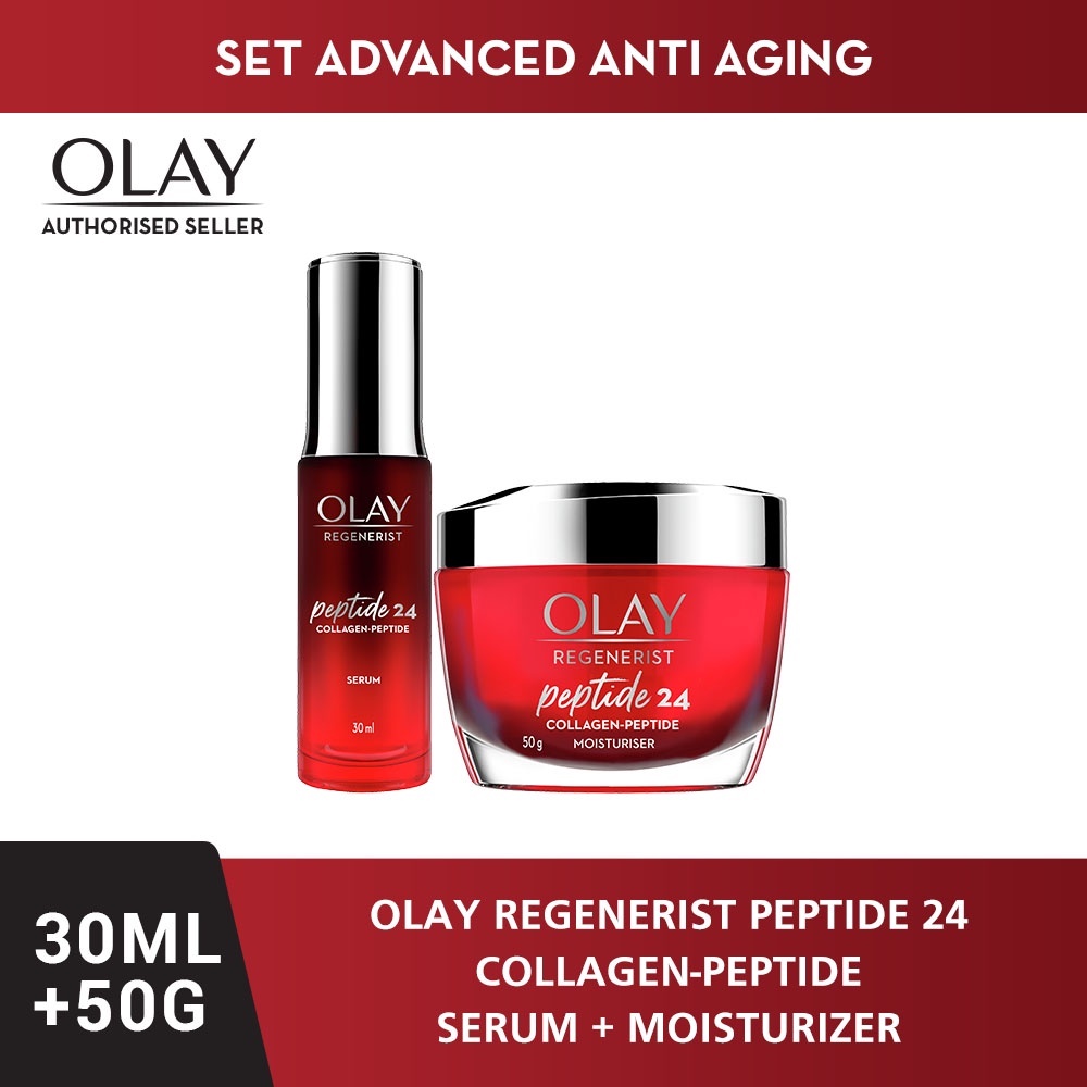 [Lebih Hemat] Olay Ritual Krim Pelembab &amp; Serum Wajah Collagen Peptide 24