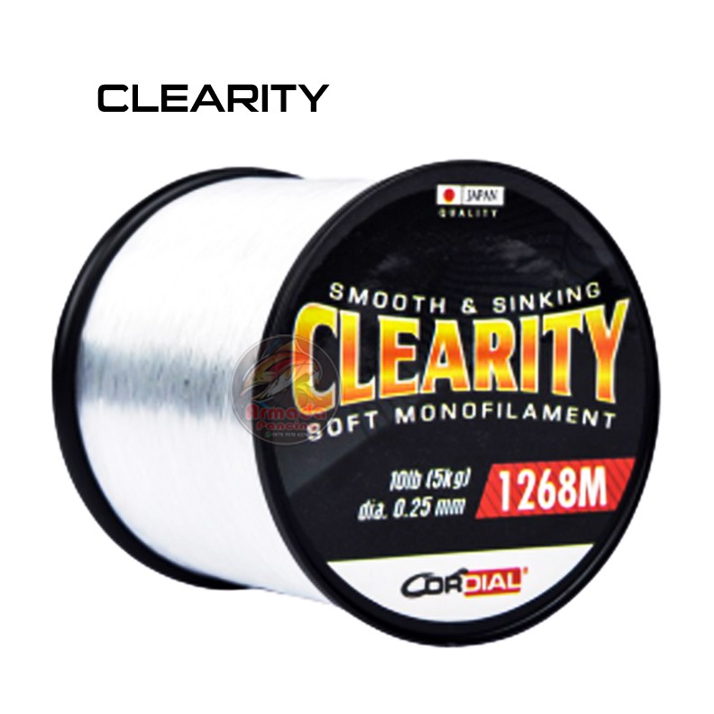 Senar Pancing Nylon Cordial CLEARITY 1/8 spool I Warna Clear  I Smooth I Sinking
