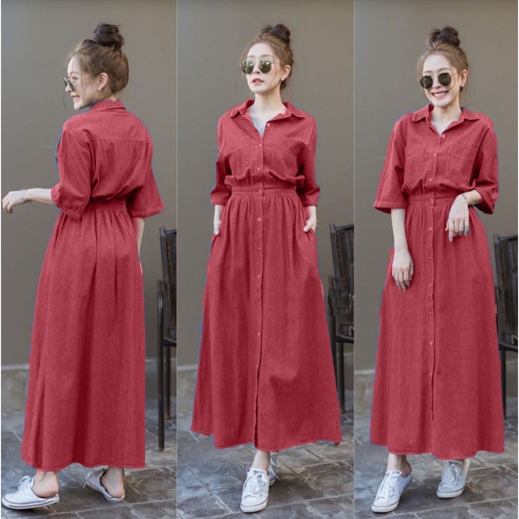 [VLFK] Maxi Terbaru Wanita / Maxi Katun Polos / Hijab Maxi / Pakaian Wanita Gamis