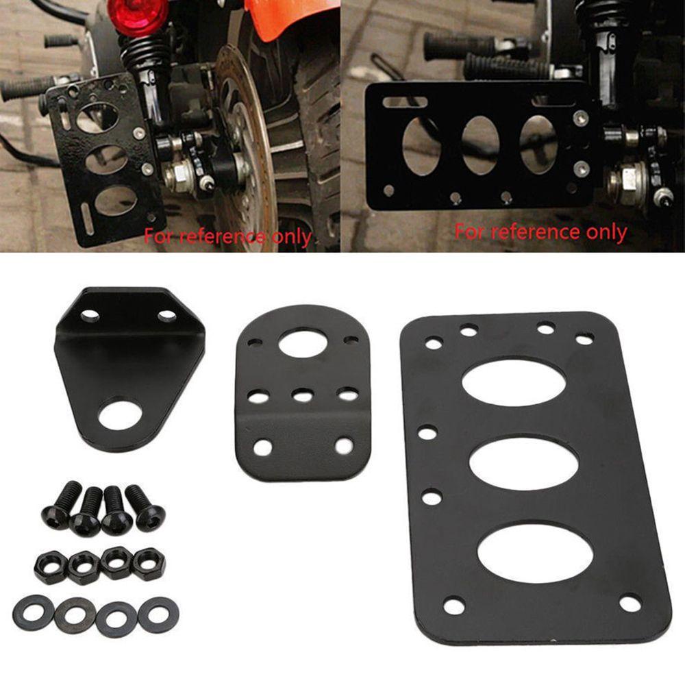 Populer Dudukan Plat Nomor Belakang Sepeda Motor Adjustable Rear light Bracket Plat Frame Braket Plat Lipat