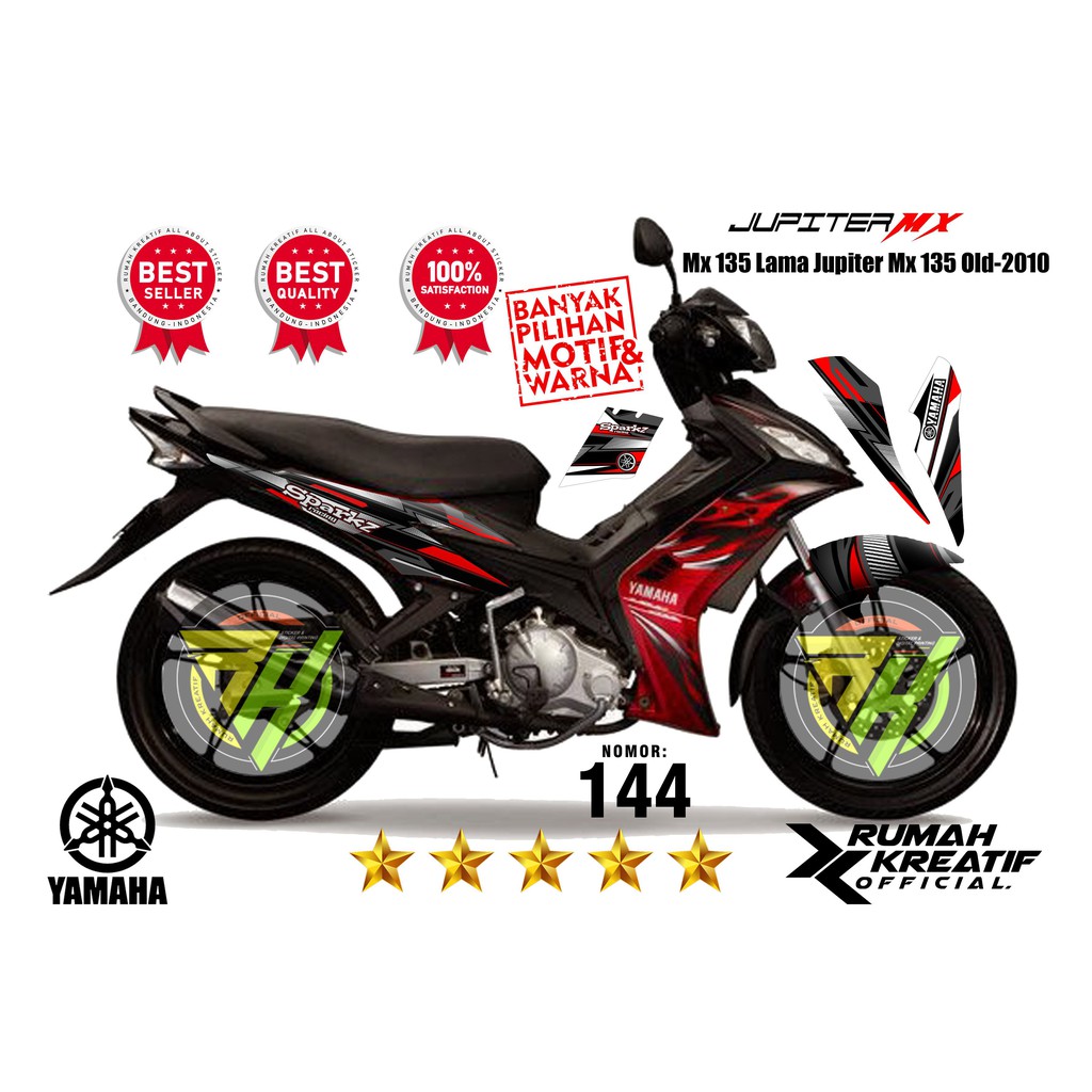 Jual JUPITER MX 2010 KEBAWAHSPARK 5 Striping Stiker Decal Custom Variasi Indonesia Shopee Indonesia