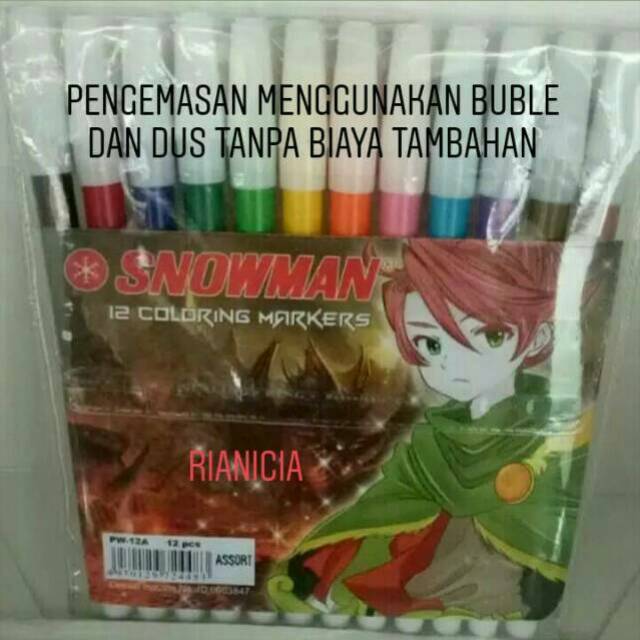 

Spidol snowman 12 warna