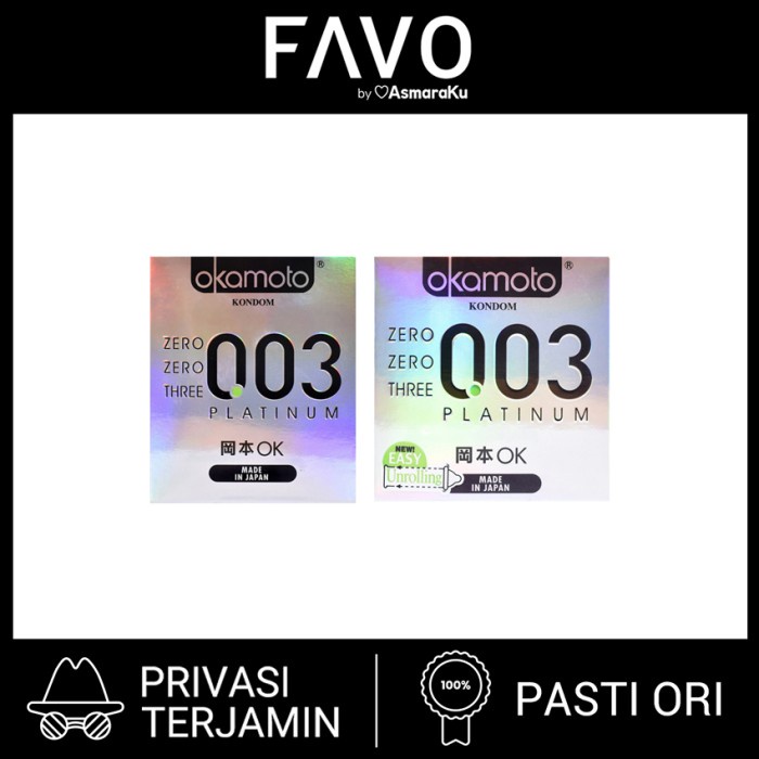 Kondom Okamoto Platinum - 3 Pcs + Kondom Okamoto Platinum - 2 Pcs
