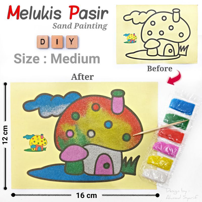 melukis pasir medium / mainan edukasi anak / mainan kreatifitas anak /