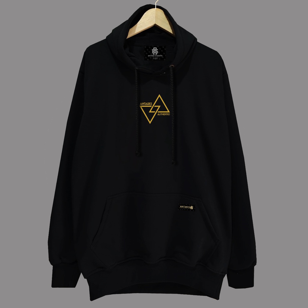 ANTARES HOODIE  PRIA COTTON  ORIGINAL SEGITIGA GOLD