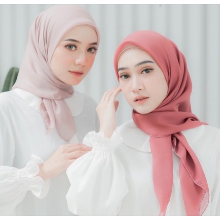 KERUDUNG BELLA SQUARE SEGI EMPAT BISA TERLARIS / BEST SELLER MAUVE/DUSTY PINK/SALEM MUDA/ LIGHT DUST
