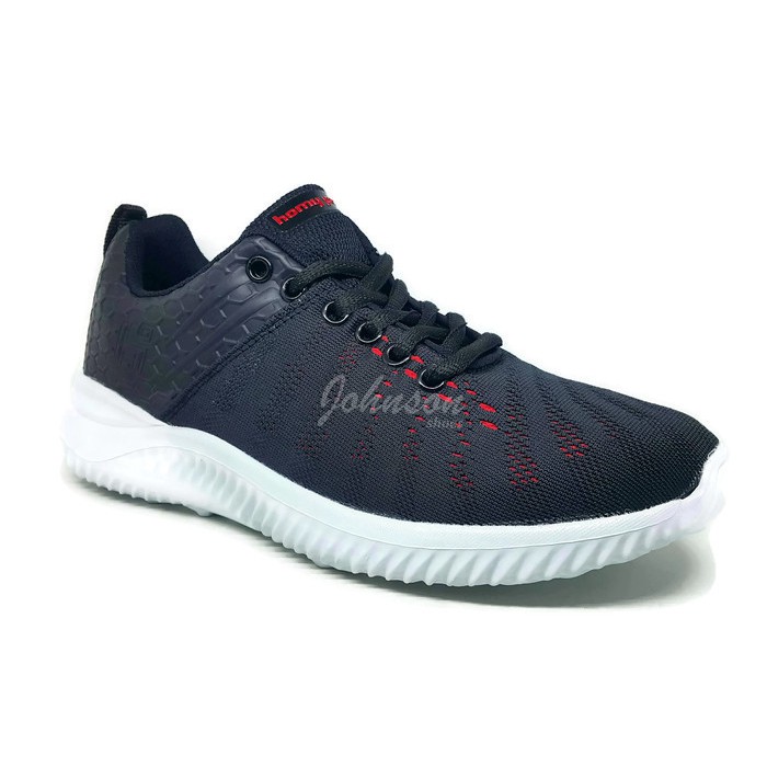 [ Johnson Shoes ] Sepatu Pria HOMYPED - ALPHA Hitam / Merah 100% ORIGINAL
