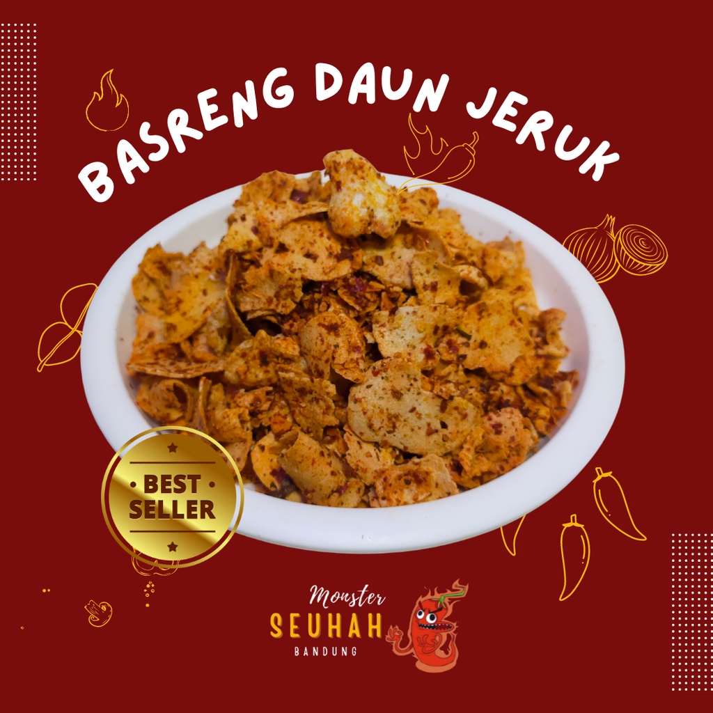 

BASRENG DAUN JERUK CEMILAN VIRAL 150 Gram KRIPIK BASRENG KRIUK