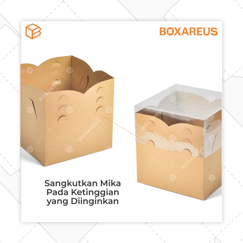 Cake Box Tinggi Dus Mika Kue Kemasan Kotak Packaging | AHBX 30