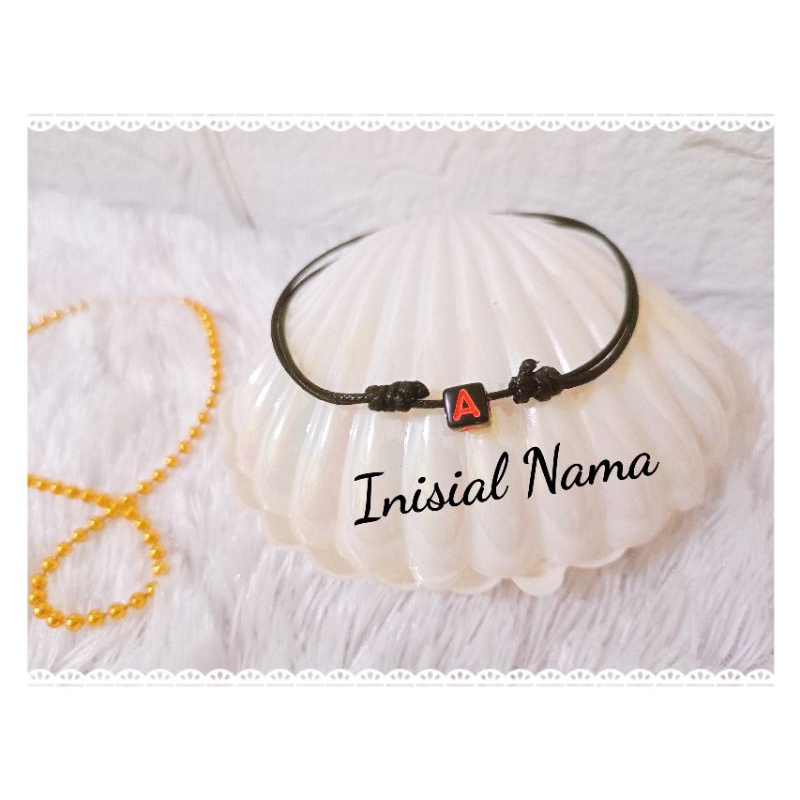 COD Gelang tali simpul inisial nama / gelang custom nama