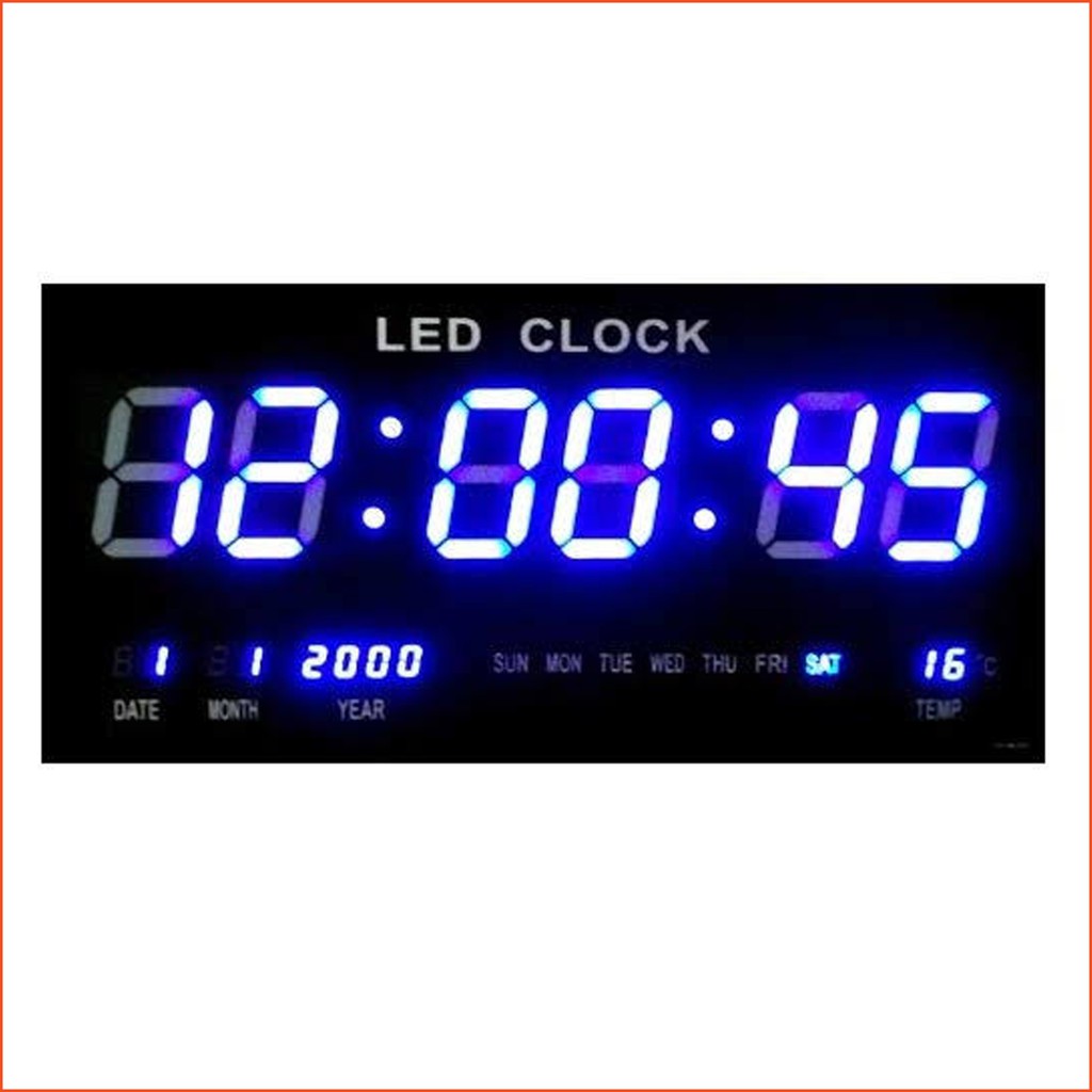 Sonifer Jam Dinding Digital LED Clock SMS-4622 Biru