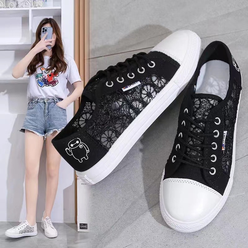 Gobra ♕ SEP005 (Tanpa Kotak) SEPATU Sneakers Wanita Motif Baymax Lace Kasual Model Korea Fashion Casual Sport Import