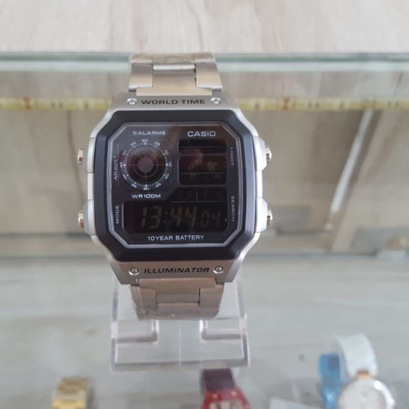 Jual jam Casio ae 1200 wh kw / Casio cowok / Casio illuminator murah ...