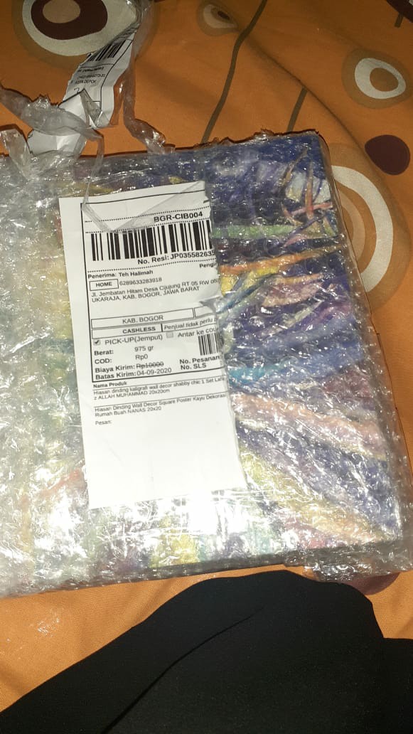 Hiasan Dinding Wall Decor Square Poster Kayu Dekorasi Rumah Buah Nanas 20x20