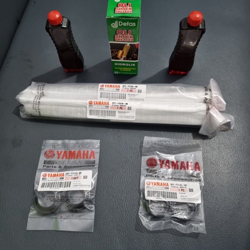 PAKET AS SHOCK SOK DEPAN JUPITER Z FORCE VEGA R NEW YAMAHA 2P2 1set 2pc as shock 2pc seal shock 2pc seal abu 2pc oil shock