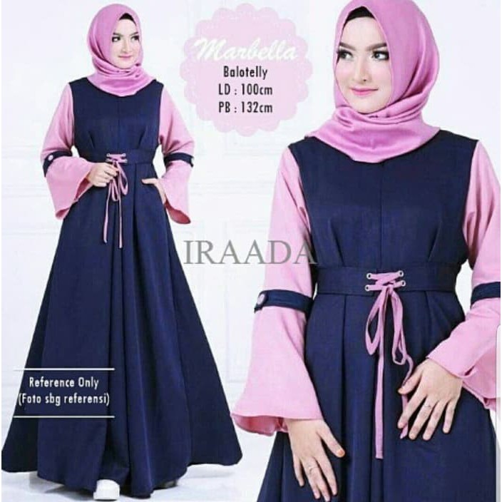 Gamis Syar i Marbella Dress  Grosir Baju Muslim Wanita Baloteli BusuI Berkualitas