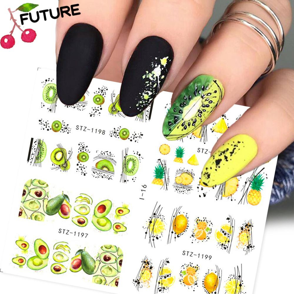 Jual Future 6Pcs/Set Nail Art Decor Simple Water Transfer Summer Nail Stickers Abtract Face Tattoo Hot Watercolor Flower Leaf Design Indonesia|Shopee Indonesia