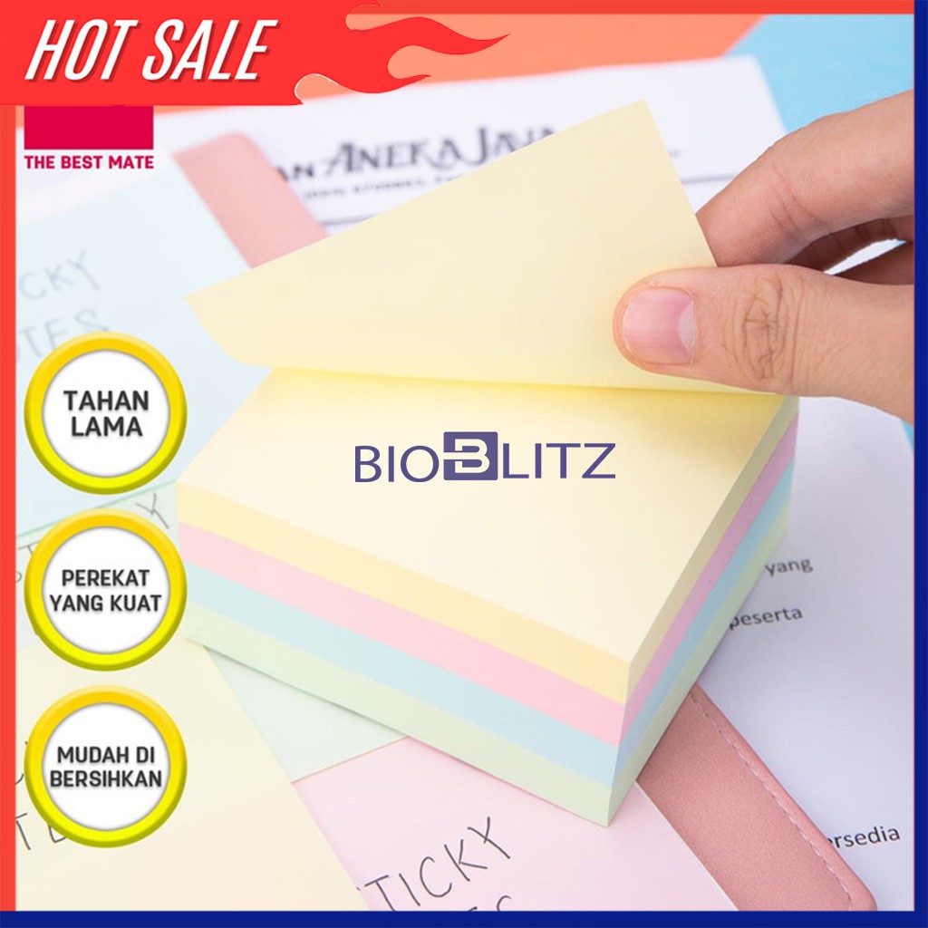 

Memo Sticky Note 76×76mm 3''×3'' 4×100sheets