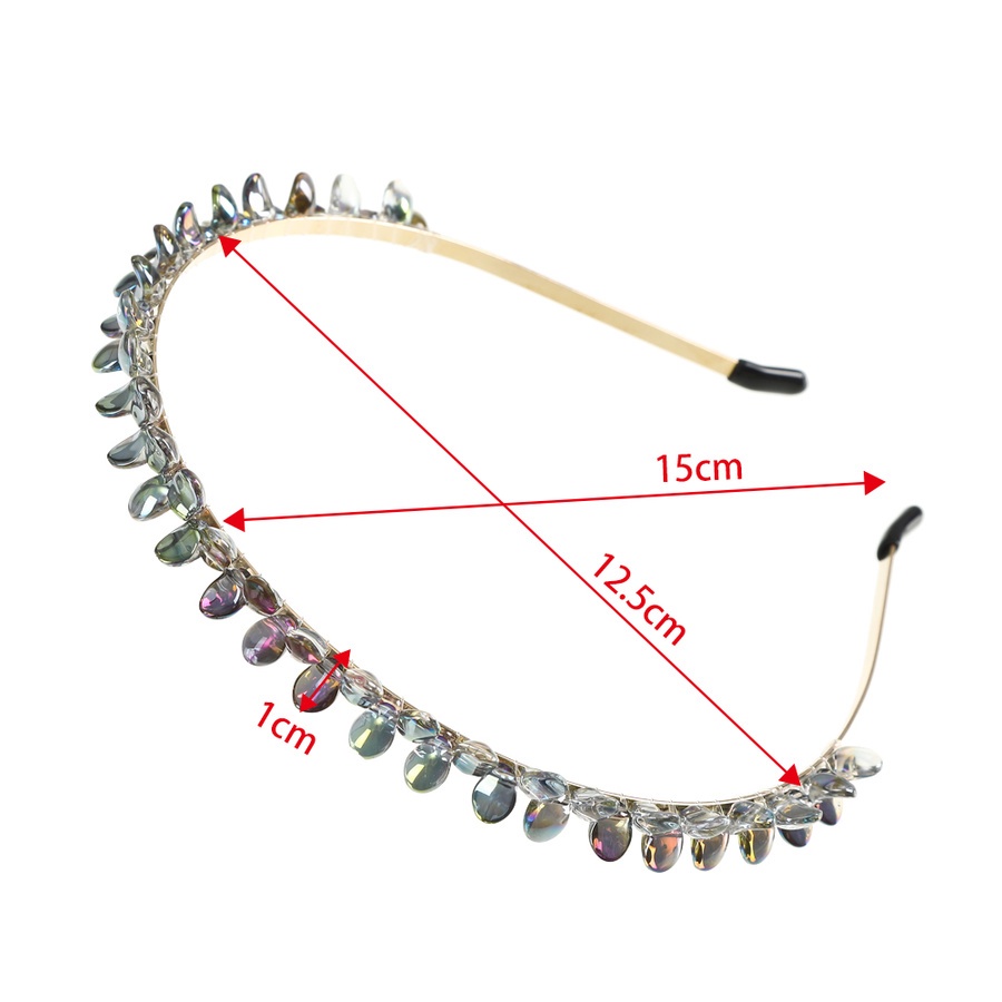 Korean Crystal Diamond Alloy Headband For Woman Rhinestone Thin Hair Band Hair Accessories